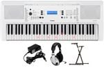 Yamaha EZ300 61-Key Premium Keyboard Package with Y-Stand Front View